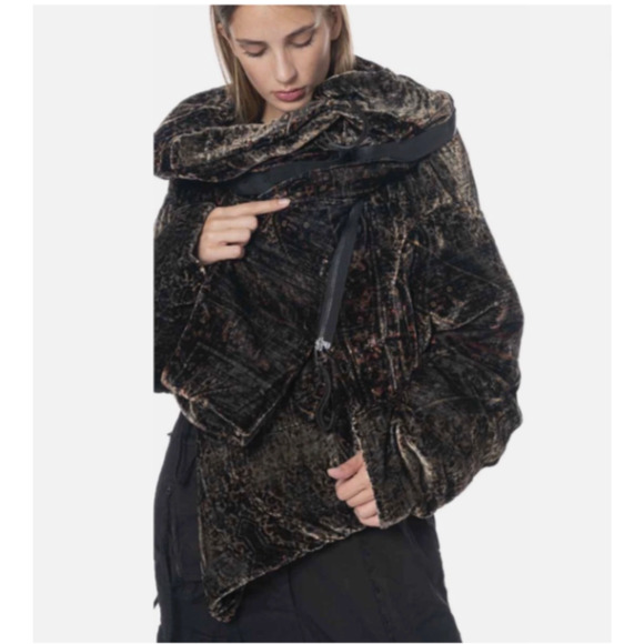 Rundholz Dip Dark Kelim Plush Padded Jacket Coat Medium Full Zip Unique Rare - Picture 1 of 14